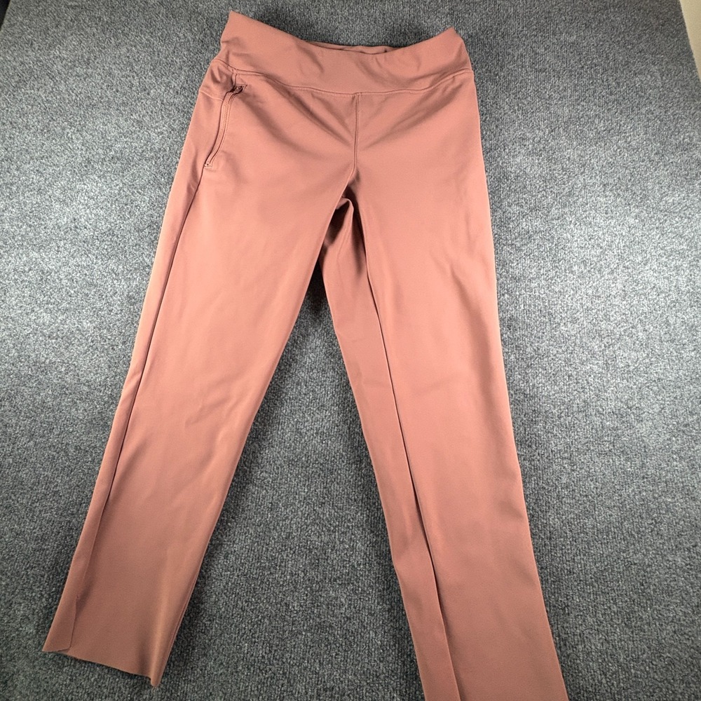 90 Degree by Reflex Leggings Womens Large Mauve Stretch Yoga Performance Running